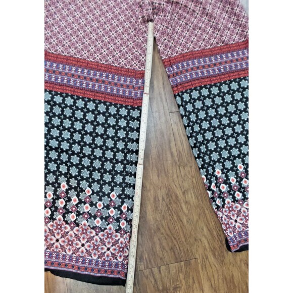 Joe B J Benbasset Women Burgundy Palazzo Pant Size Large Elastic Waist - Picture 5 of 10